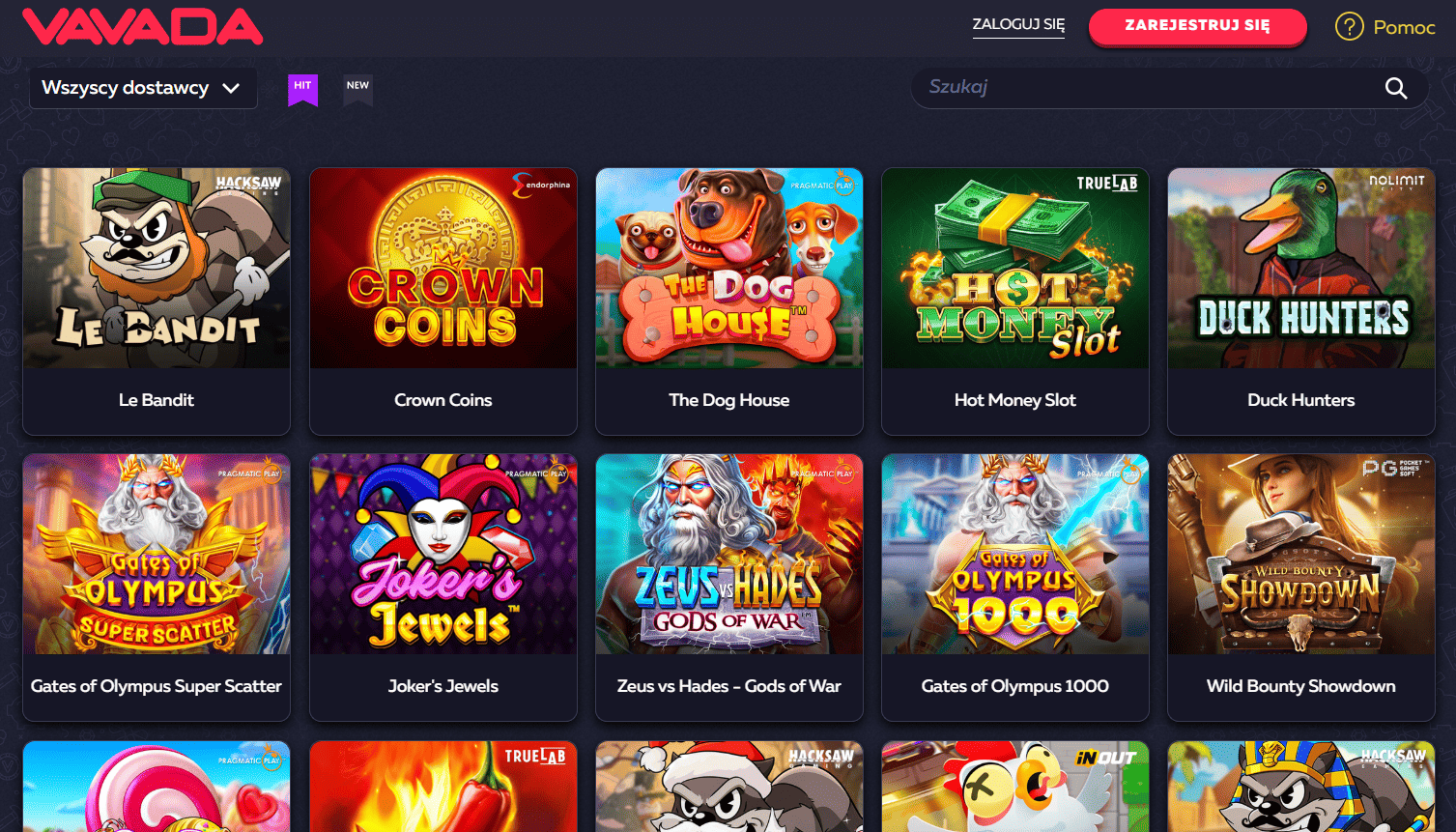 Gry i Sloty w Vavada Casino